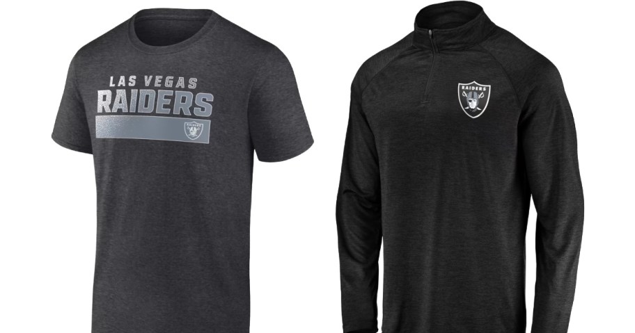 black nfl tee and sweatshirt