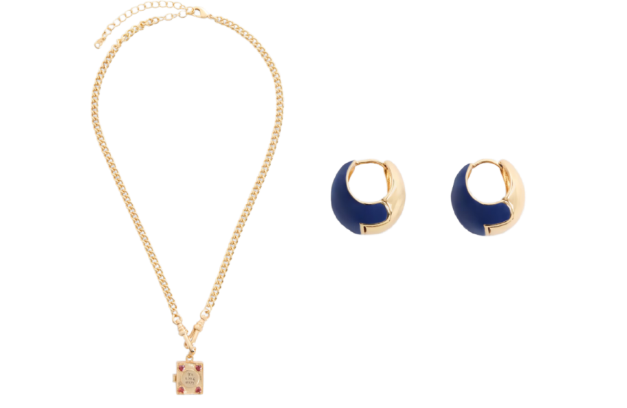 necklace and earrings