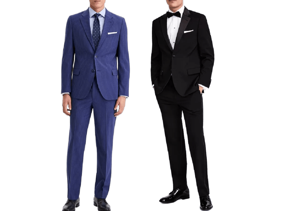 man in suit and man in tuxedo