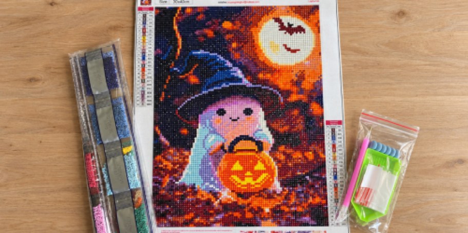 Diamond Painting Kits from $3.49 on Amazon | Halloween & Christmas Designs