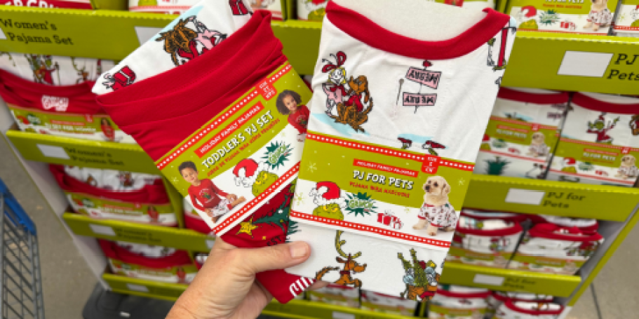 Matching Grinch Pajamas from $9.98 at Walmart (Including Pets!)