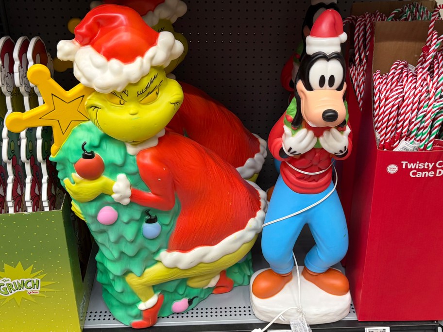 grinch and goofy blow molds 