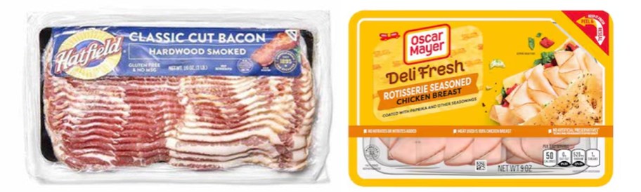 bacon and deli turkey packages