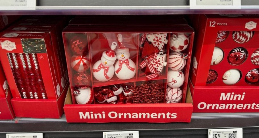 Walmart Mini Christmas Trees & Ornaments from $2.66