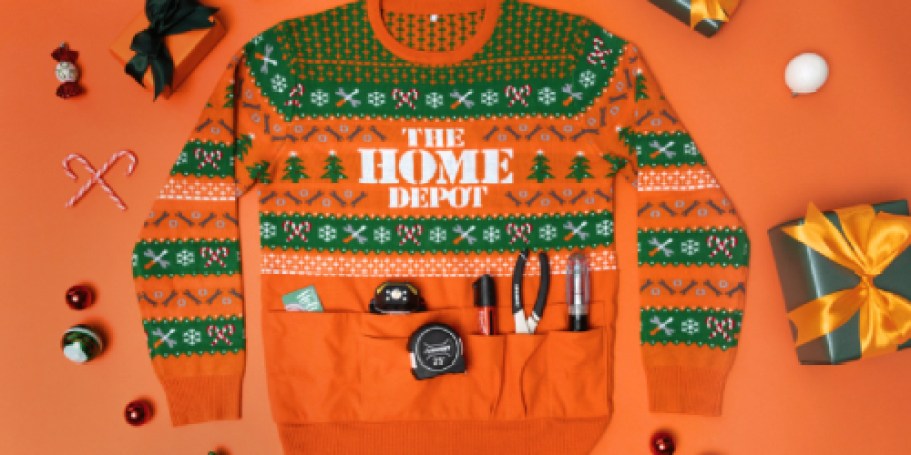 WOW! Home Depot’s $30 Holiday Sweater Comes With $150 in Tools + a $50 Gift Card