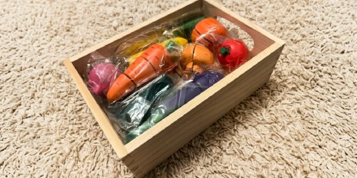 Wooden Toy Food Playset Just $13.99 on Amazon (Reg. $28)