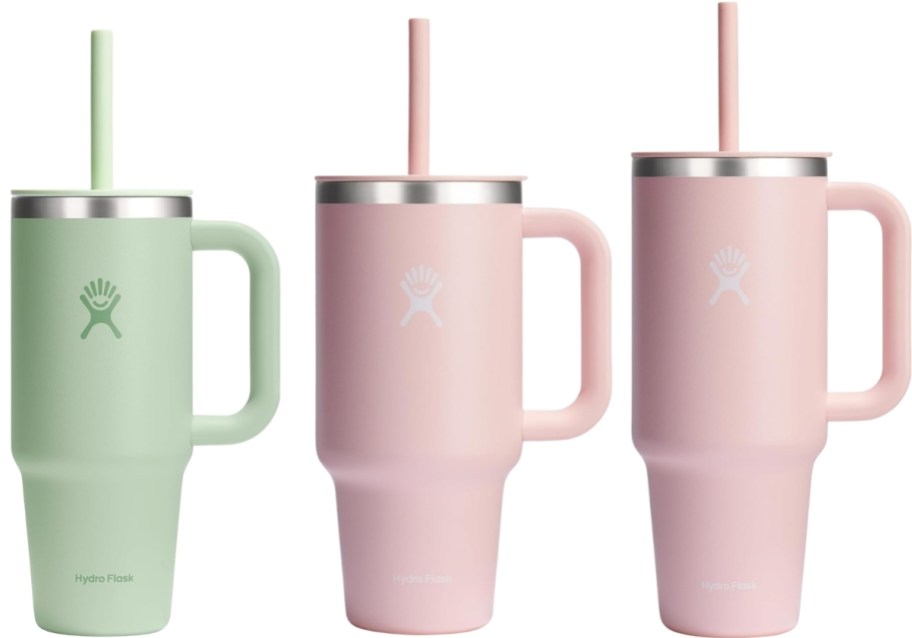 hydro flask straw tumblers in 3 sizes