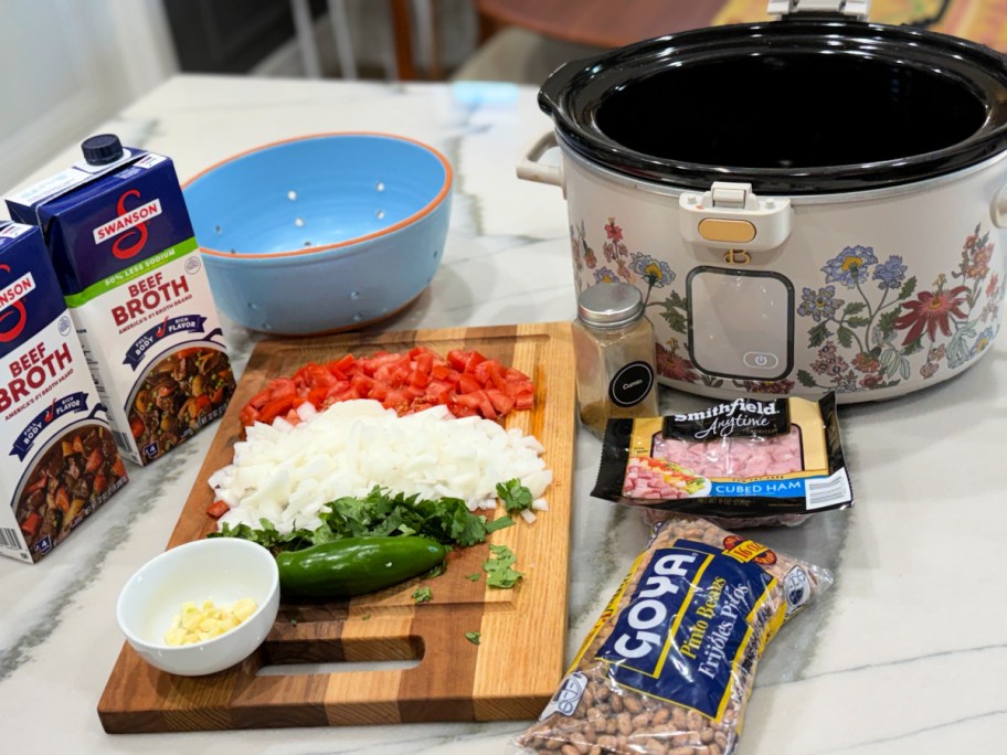 ingredients for slow cooker charro beans