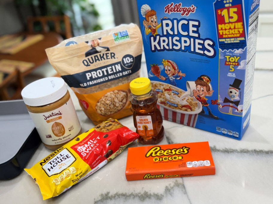 ingredients to make kudos bars on counter (1)