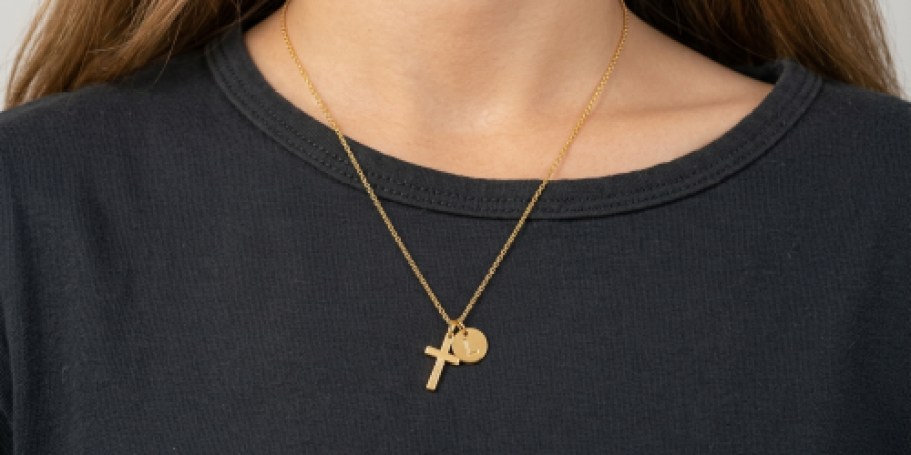 Cross Initial Necklaces Just $4 on Amazon | Easy Gift Idea!