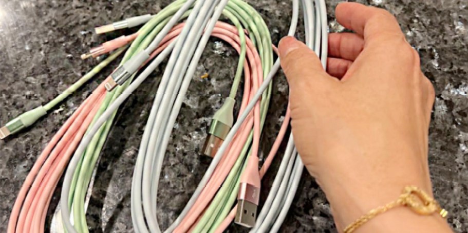 Fast Charging 10′ Type-A Charging Cables 3-Pack Just $3.99 on Amazon