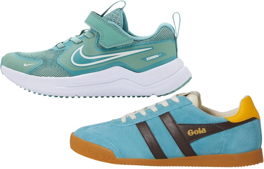 kids nike and womens gola shoes