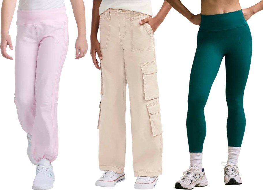 girls joggers kids cargo pants and womens leggings
