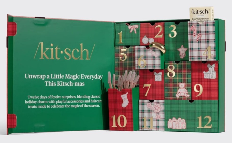 kitsch advent calendar stock photo