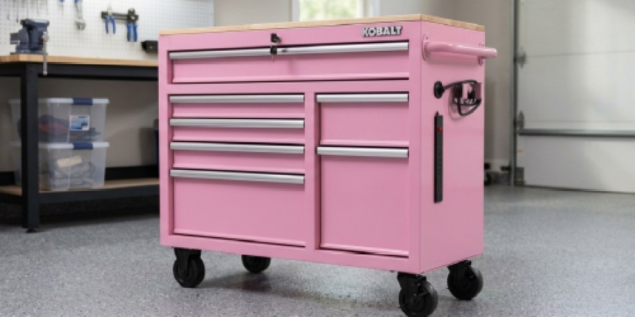 $100 Off Kobalt Rolling Wood Top Workbench w/ Drawers on Lowes.com (NEW Colors!)