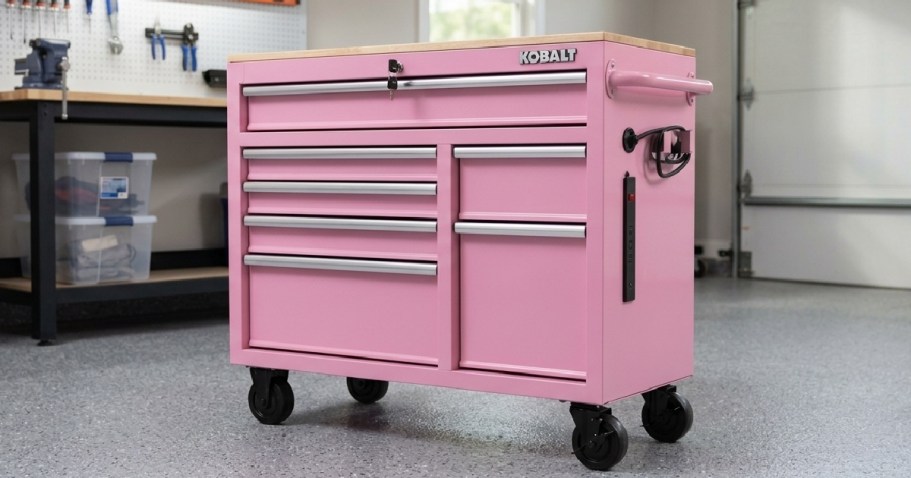 $100 Off Kobalt Rolling Wood Workbench w/ Drawers on Lowes.com (NEW Colors!)
