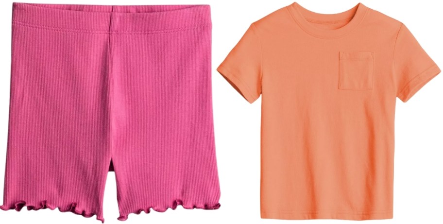 girls shorts and boys tee
