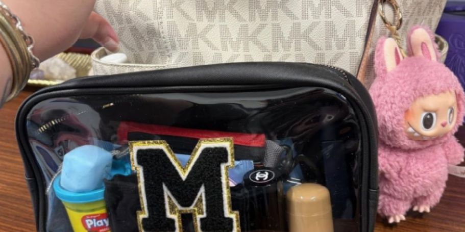 Clear Initial Makeup Bag Only $6.99 on Amazon (Reg. $19)