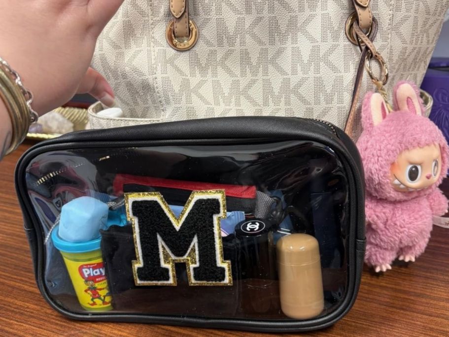 Clear Initial Makeup Bag Only $6.99 on Amazon (Reg. $19)