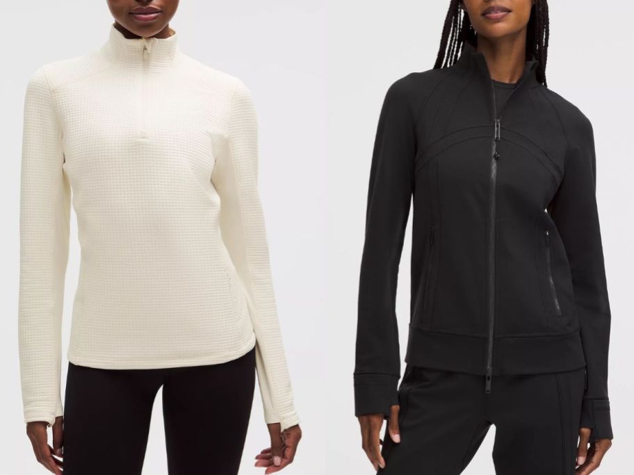 stock images of two women wearing lululemon tops