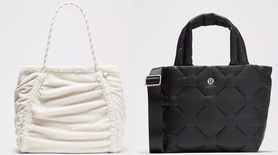 white and black bags