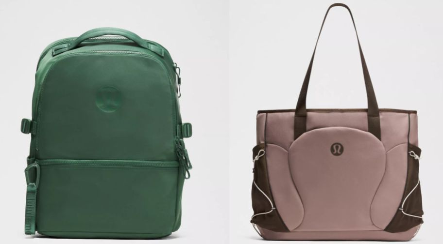 2 bags on a gray background
