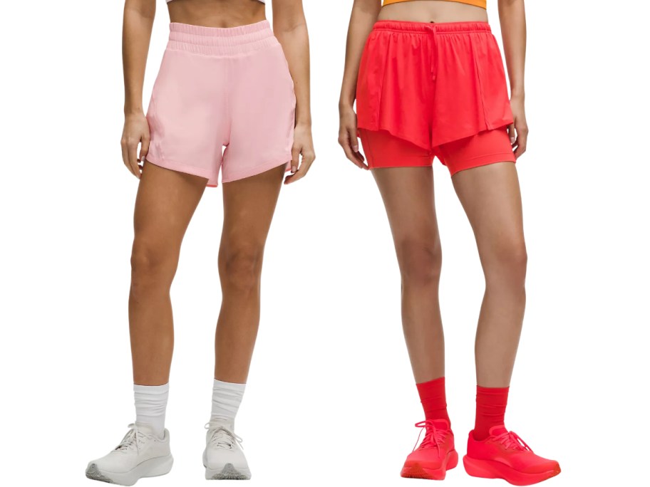 two women wearing shorts