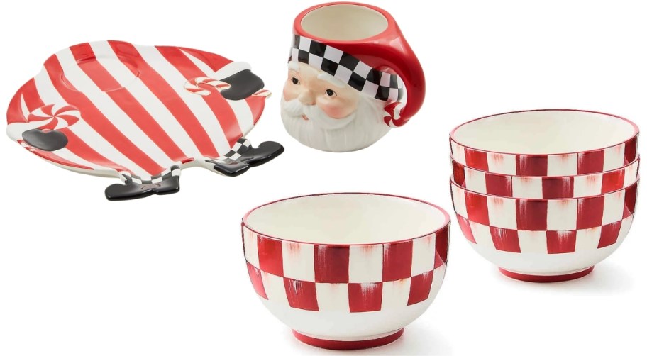 cookie plate and mug and bowl set