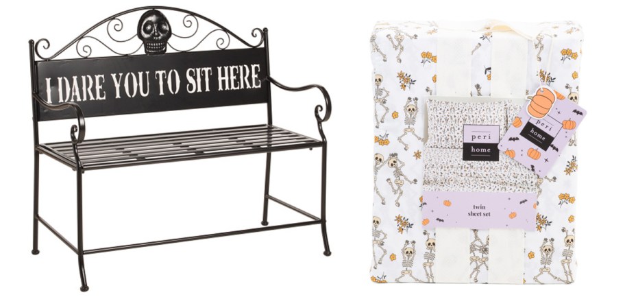 i dare you bench and skeleton twin set 