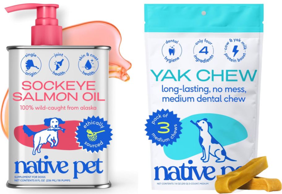 two dog supplements on a white background