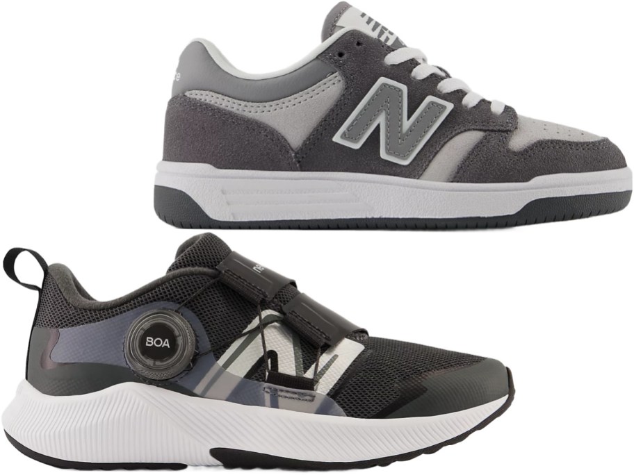 2 black kids sneakers