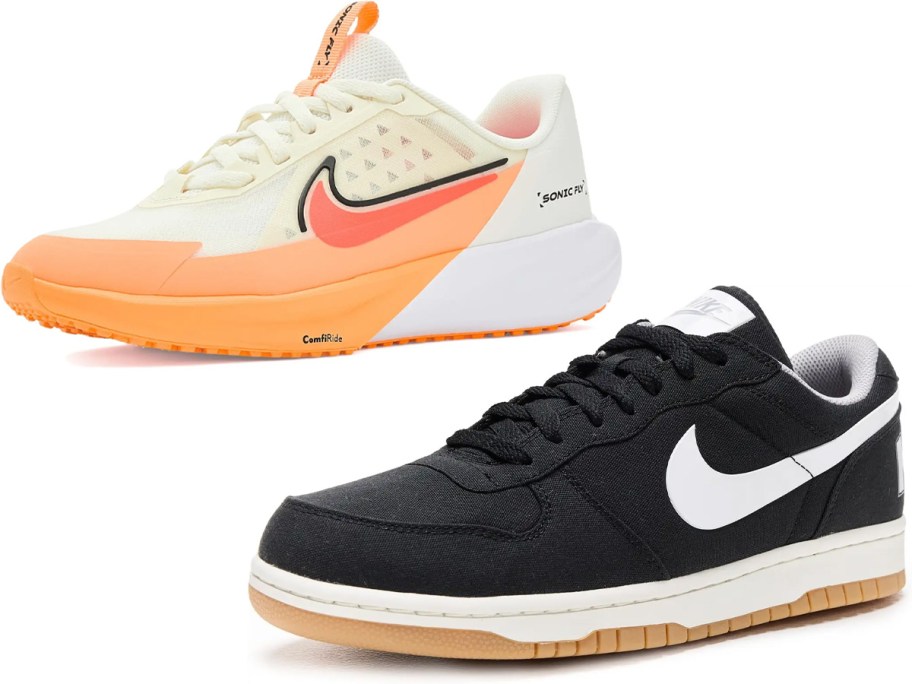 orange and black nike shoes 