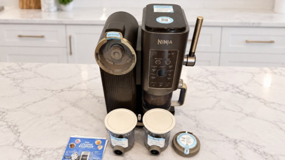 ninja cremi swirl on a countertop with pints.