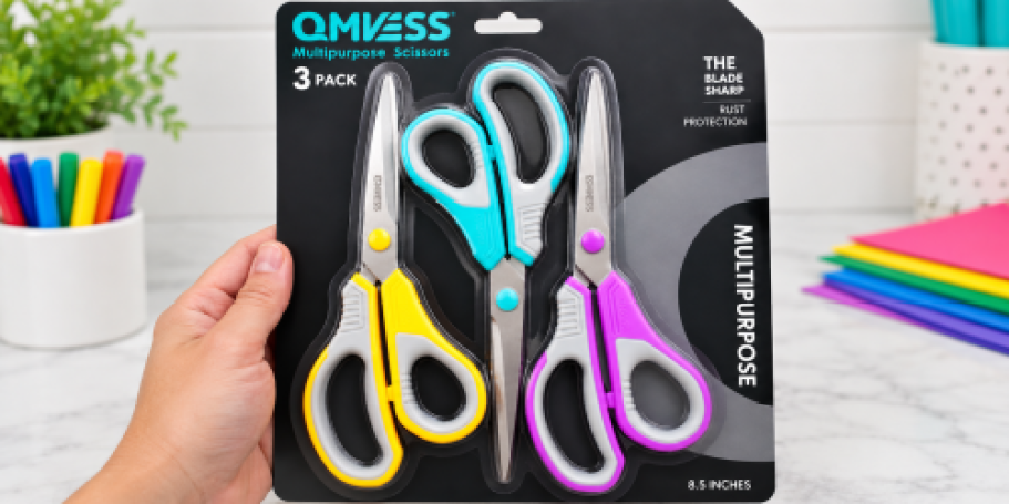 Heavy Duty Stainless Steel Scissor 3-Pack Just $7 on Amazon