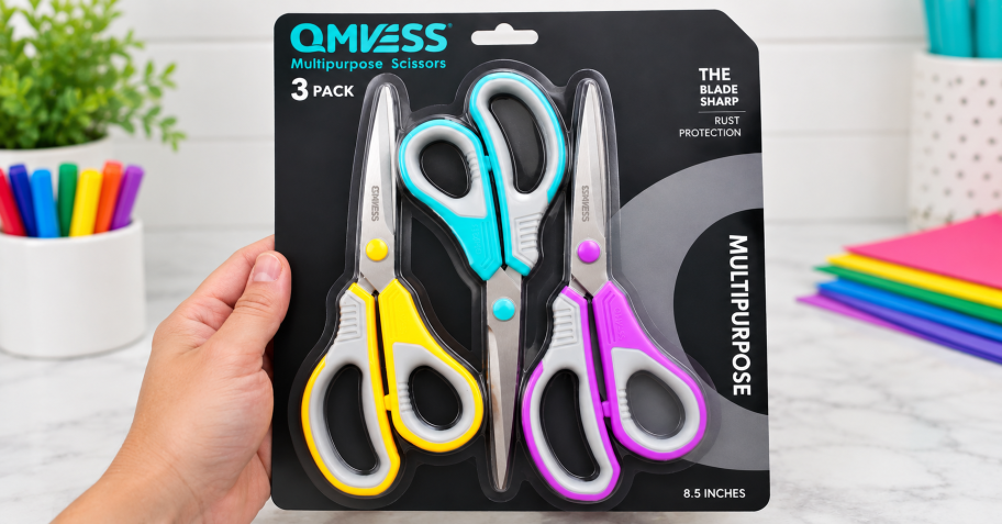 Heavy Duty Stainless Steel Scissor 3-Pack Just $7 on Amazon