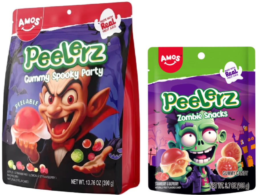 2 packages of peelerz halloween candy