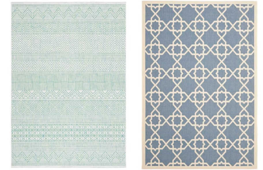 green and blue area rugs