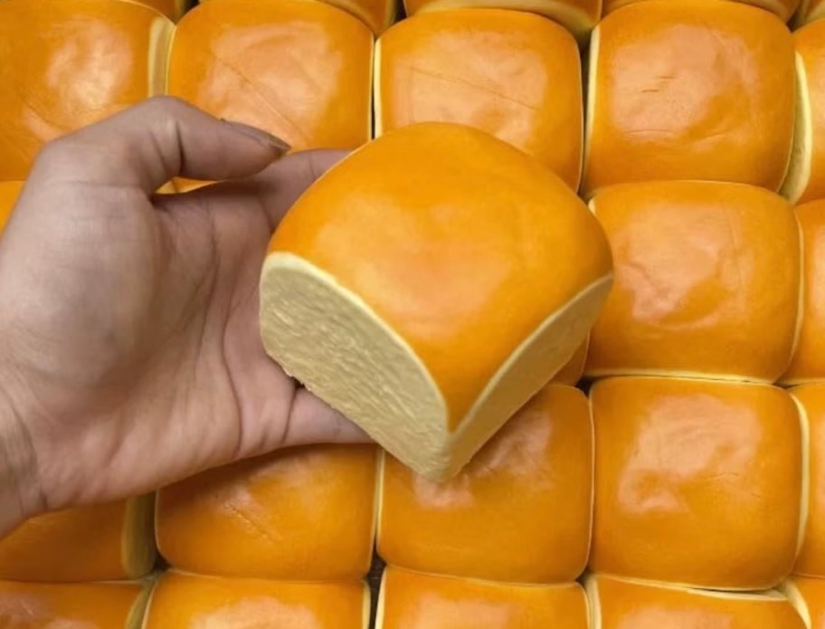 hand holding slow rising rolls