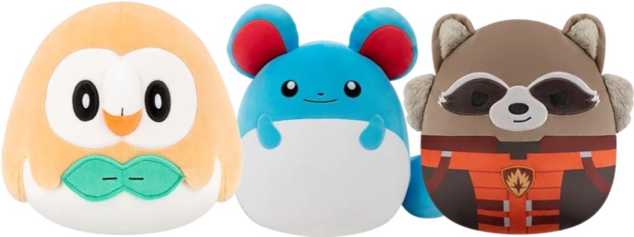 3 squishmallows plush toys