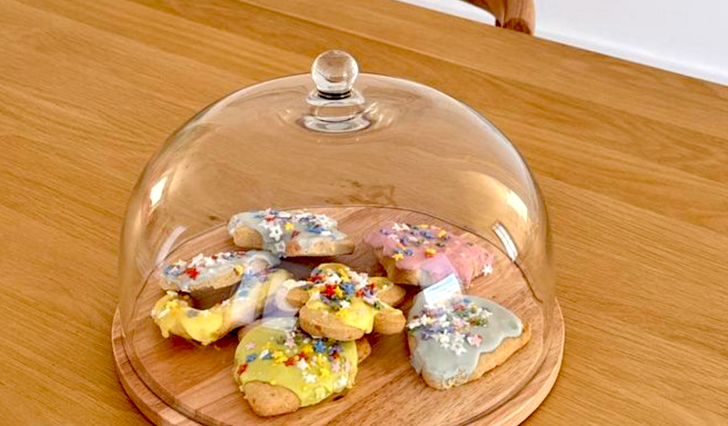 glass dome on table