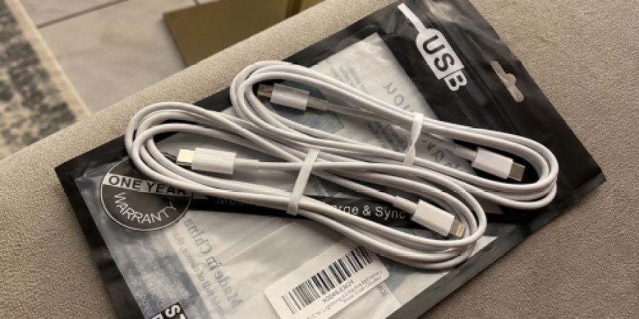 iPhone Fast Charging Lightning Cables 2-Pack Just $3 on Amazon
