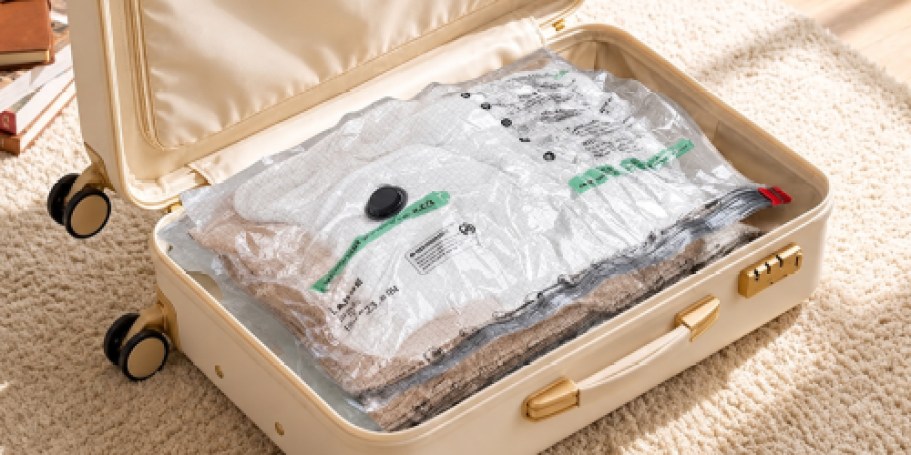 Amazon Travel Must Have: 12 Vacuum Bags + Rechargeable Pump Just $11.99