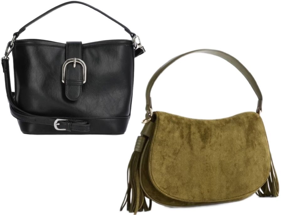 2 handbags on a white background