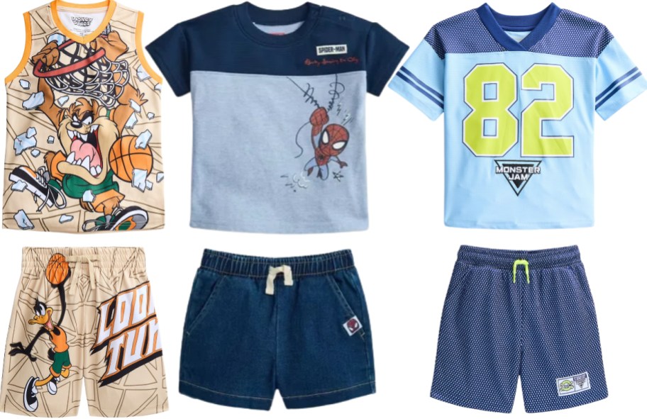 three kids short sets