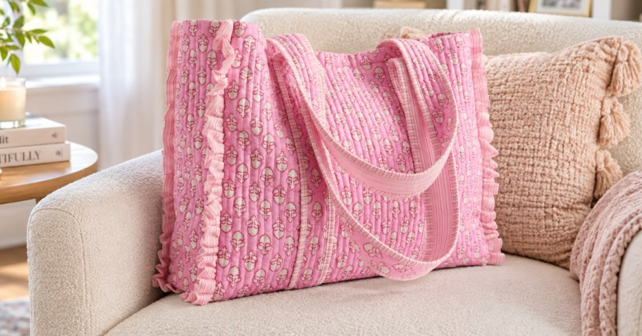 No Boundaries Quilted Tote Bags Under $20 on Walmart.com