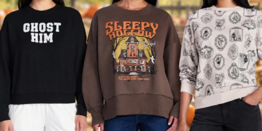 Walmart Women’s Halloween Graphic Sweatshirts from $10.98 | Horror Favorites & More!
