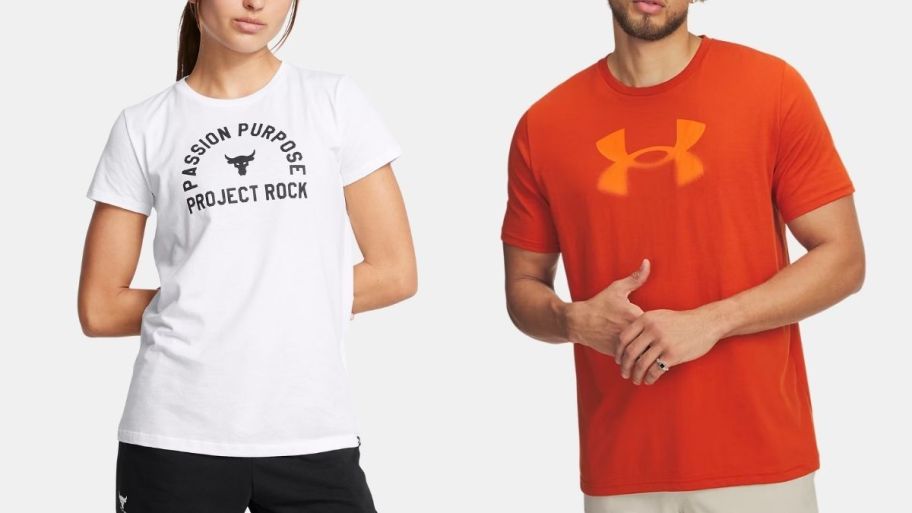 women and men shirts under armour