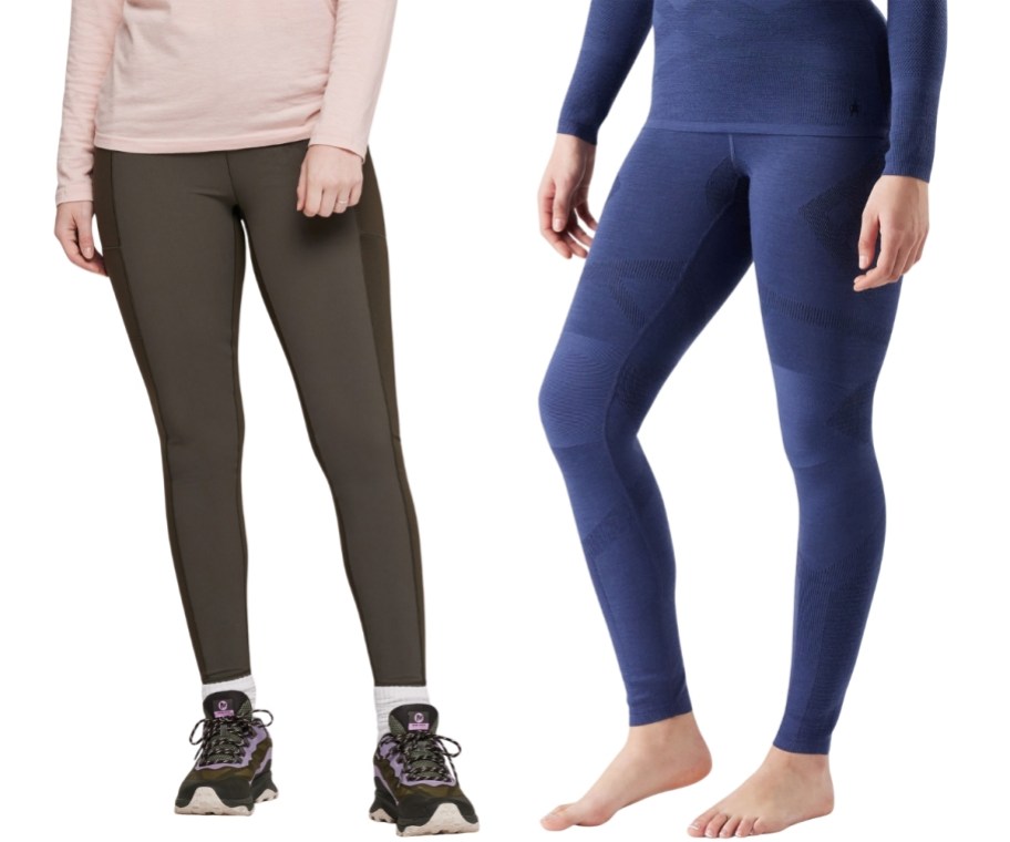 two women in leggings