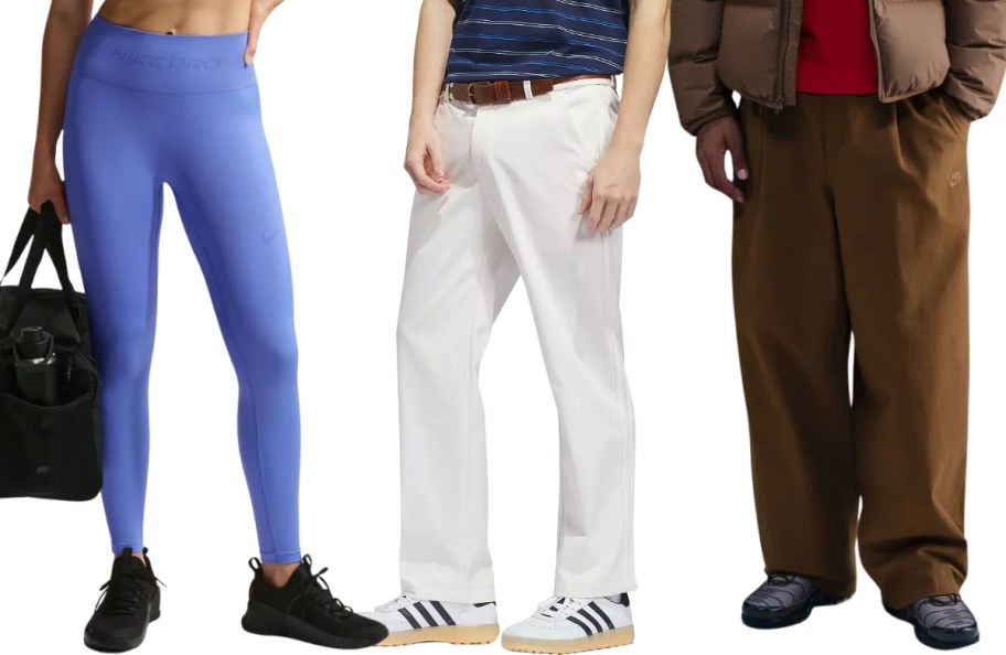 womens legging and 2 pair of mens pants