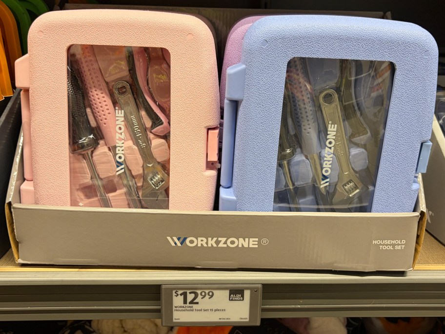pink and blue tool kit sets 